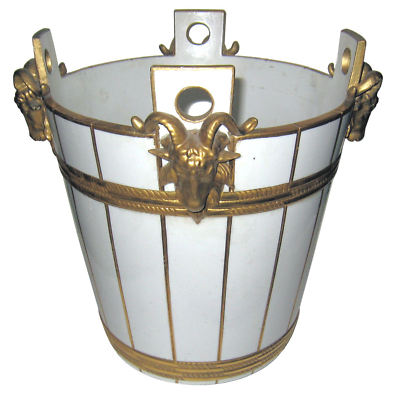Sevres bucket with goats heads